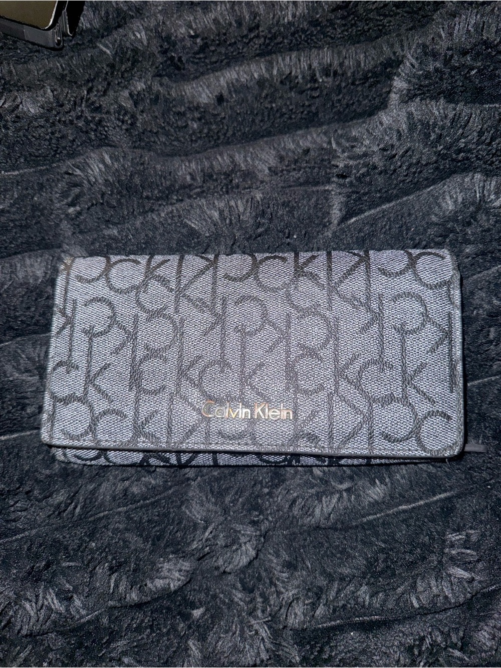 Calvin Klein Gray Monogram Continental Wallet